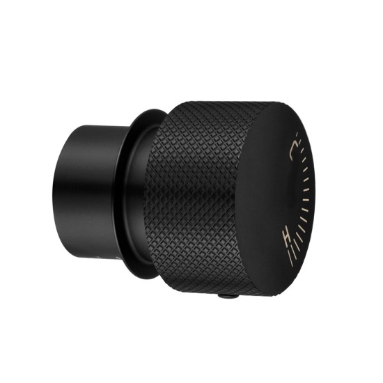 Lattice Edition Luxury Knurled Matt Black Progressive Wall Mixer Shower Mixer Tap